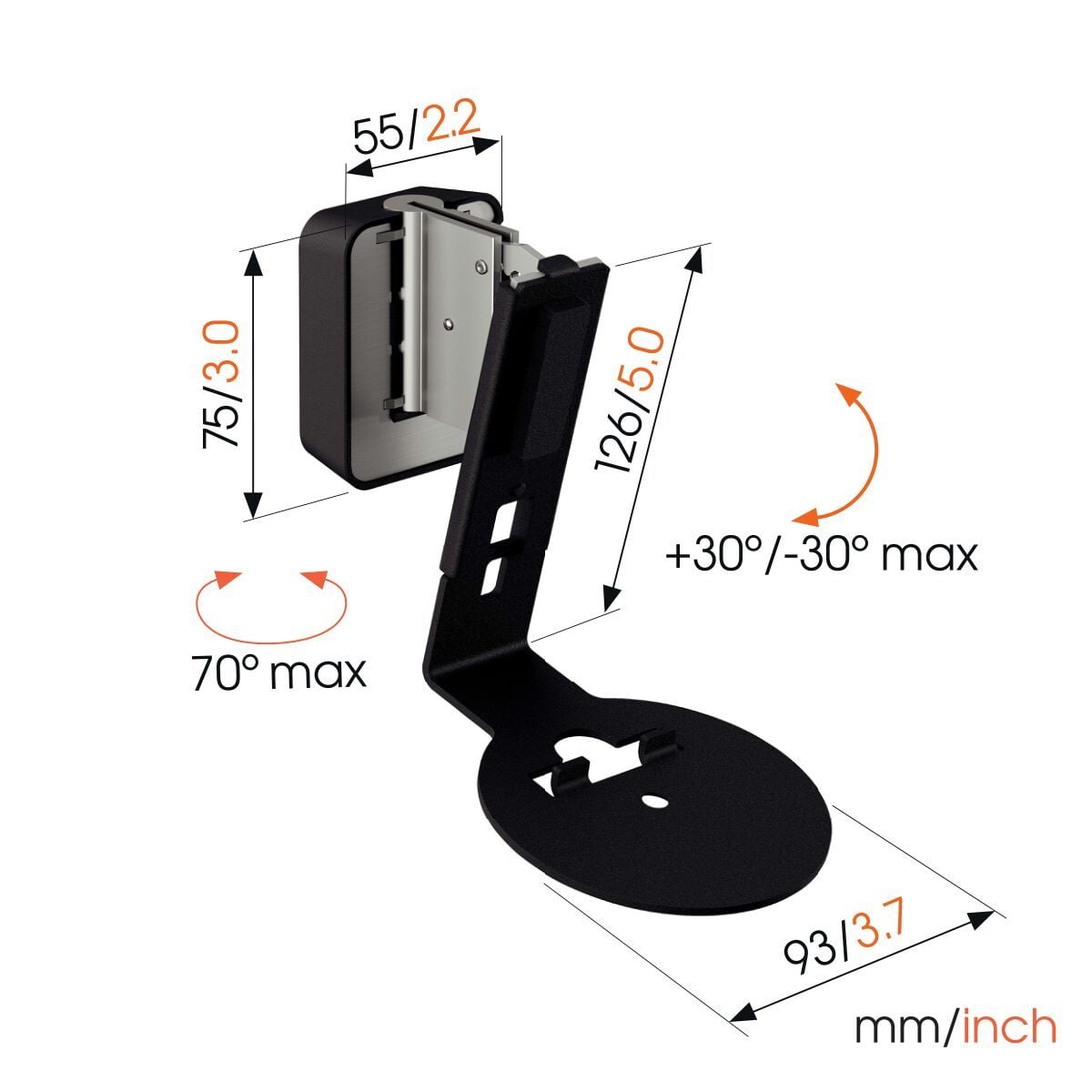 SWM 4111 Sonos Era 100 wall mount (black) | Vogel's