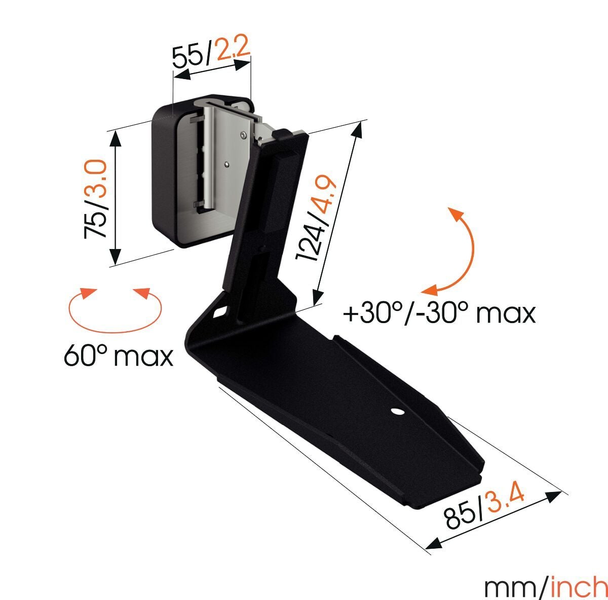 MACKIE SWM300 壁面取付ブラケット 2個1組 DLM12/DLM8用 SWM 4131 Sonos Era 300 wall mount (black) | Vogel's