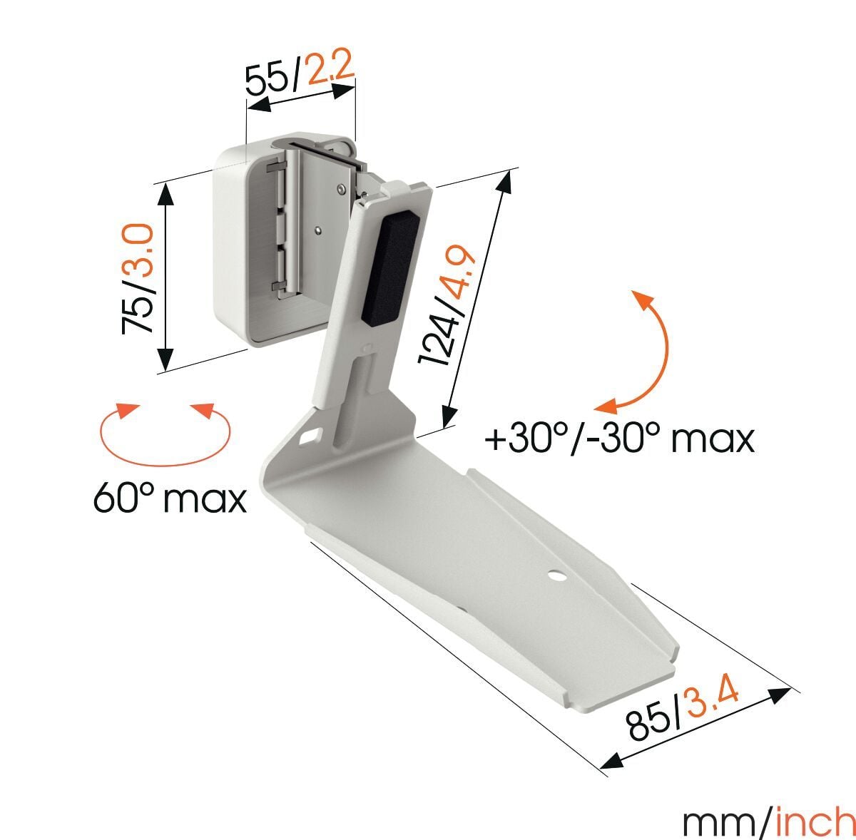 SWM 4131 Sonos Era 300 wall mount (white) | Vogel's