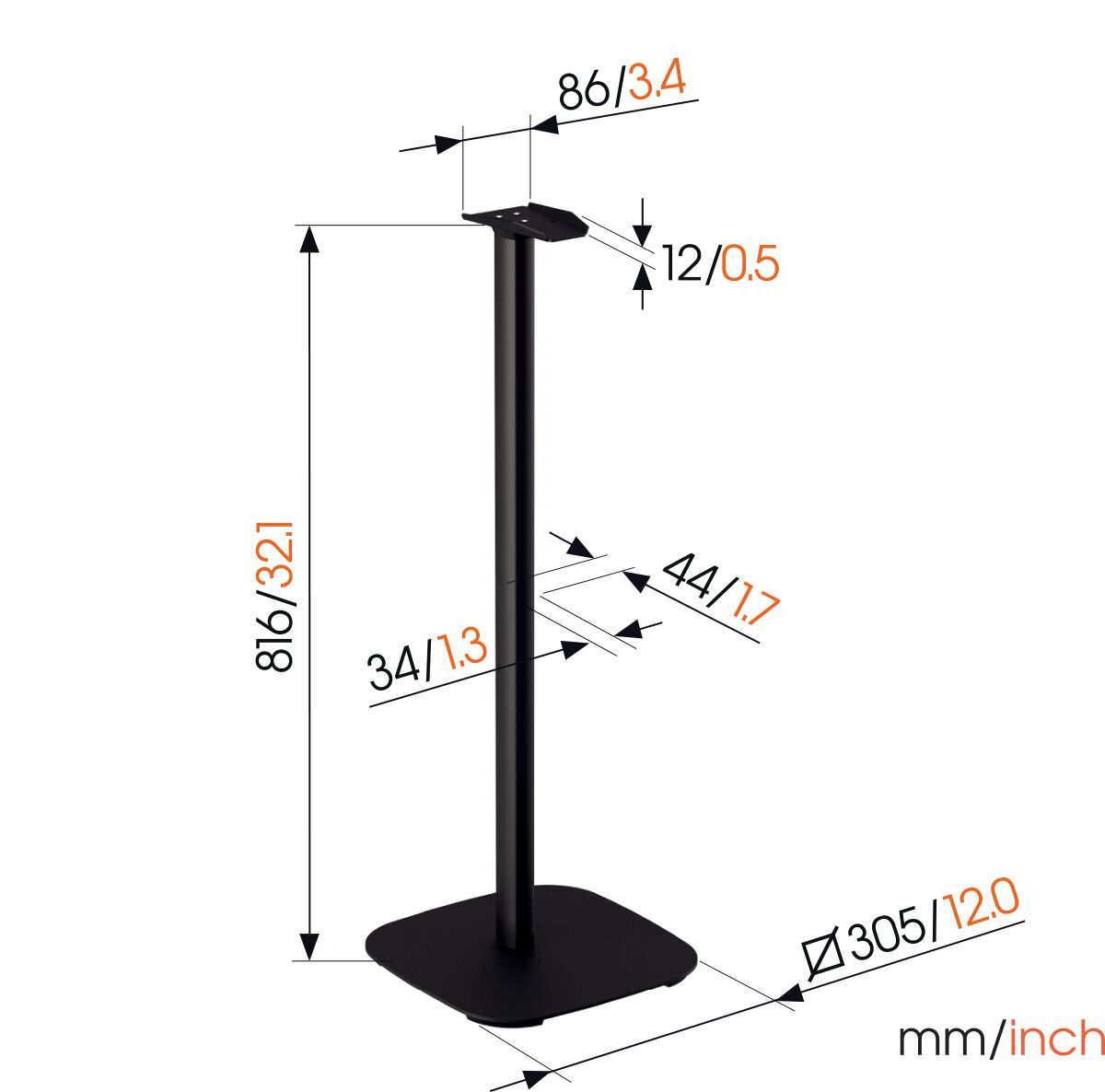 SFS 4133 Sonos speaker stand for Era 300 (black) | Vogel's