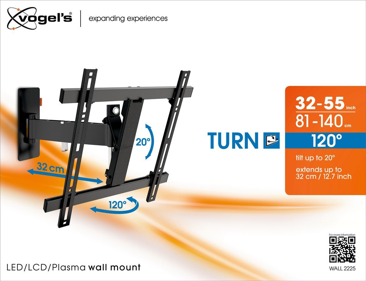 WALL 2225 Full-Motion TV Wall Mount (black) | Vogel's