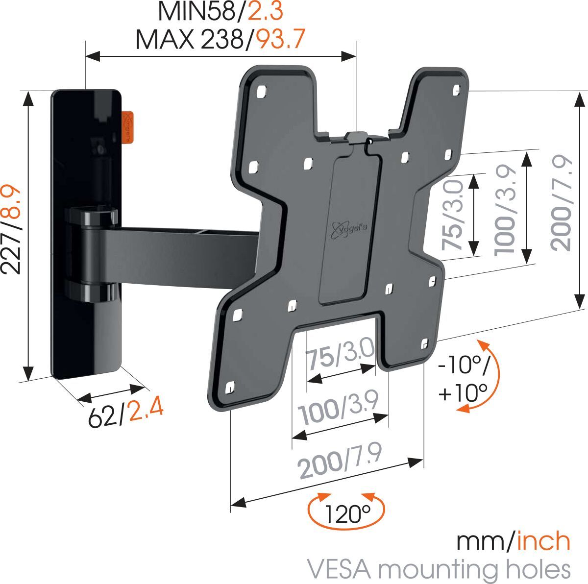WALL series - Full-Motion TV Wall Mounts | Vogel's