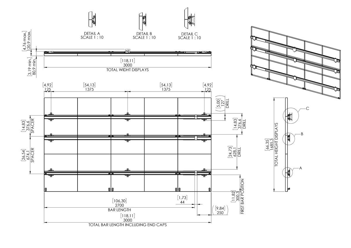 INT 8603 dvLED Wall Interface | Vogel's