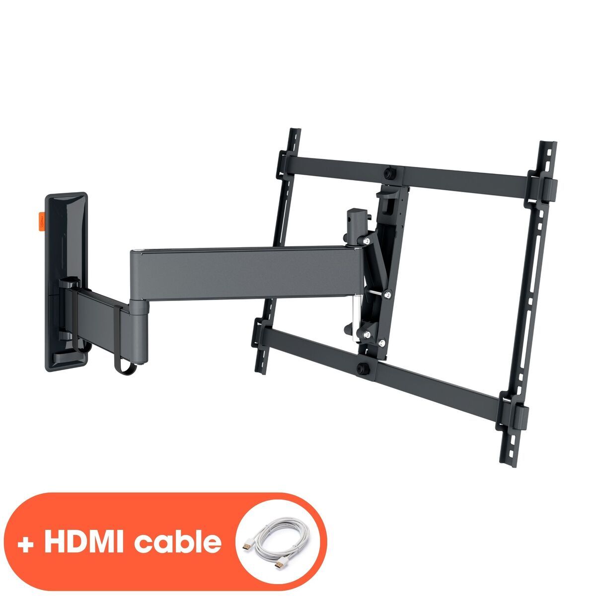 RICOO S5744-W, TV muurbeugel, draaibaar, kantelbaar, flatscreen TV houder, Universal (45-85 inch (114-216 cm)) Televisie, Curved, LCD-, LED-, wandhouder, VESA 200x200 400x400, wit
