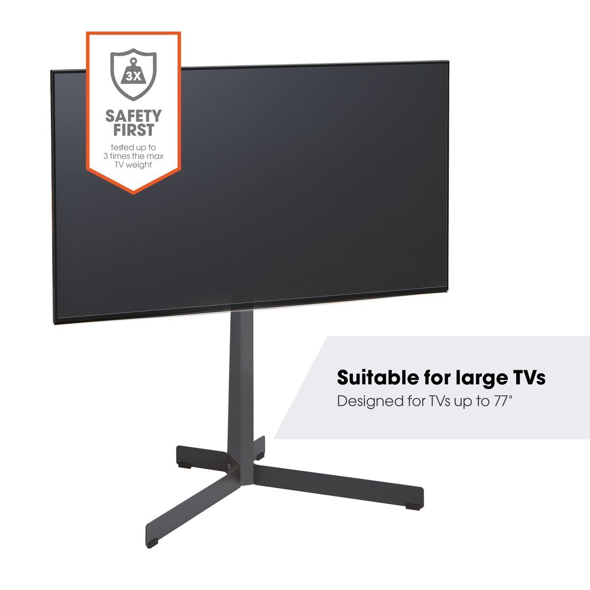 Vogel's TVS 3690 Support Pied TV (noir) - Convient aux téléviseurs de 40 à 77 pouces jusqu'à USP