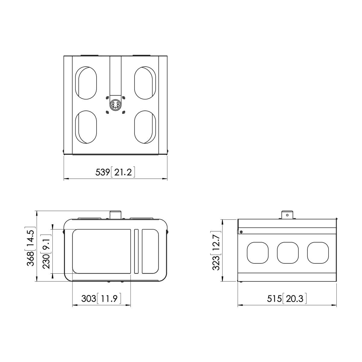 Vogel's PPA 320 carcasa antirrobo para proyectores - Dimensions