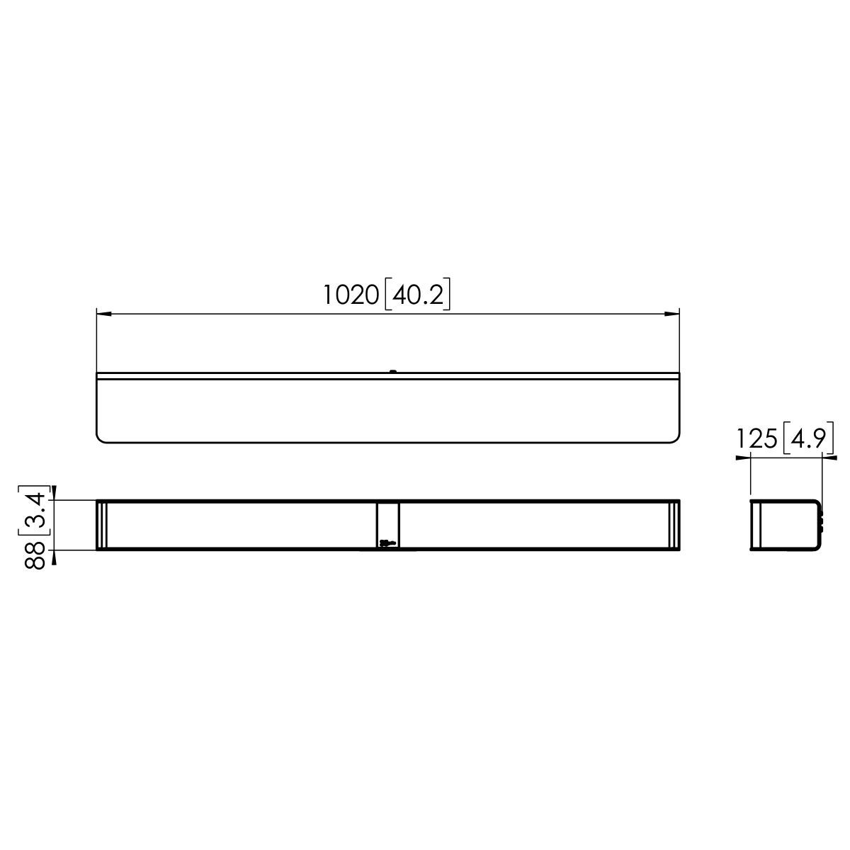 Vogel's PVA 4310 Videoconferencing speaker 1020mm - Dimensions