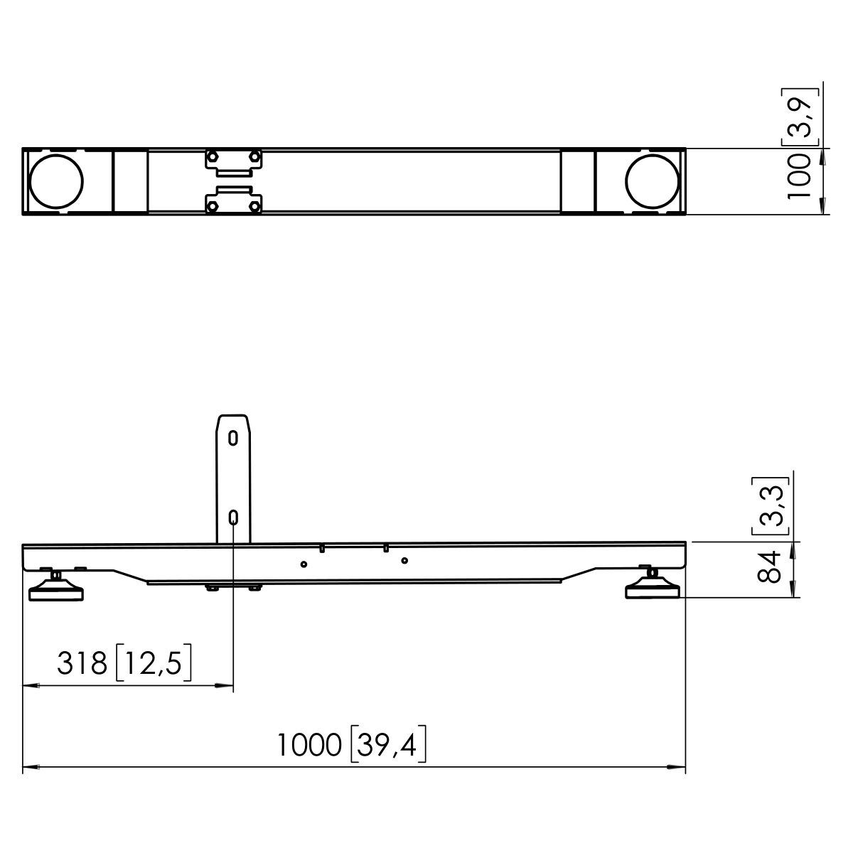 Vogel's PFF 7920 Video Wall Floor Stand - Dimensions