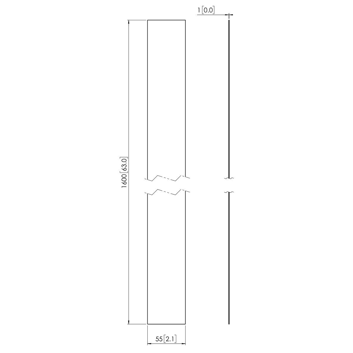 Vogel's PFA 9105 Profilabdeckung für PUC 23xx - Dimensions