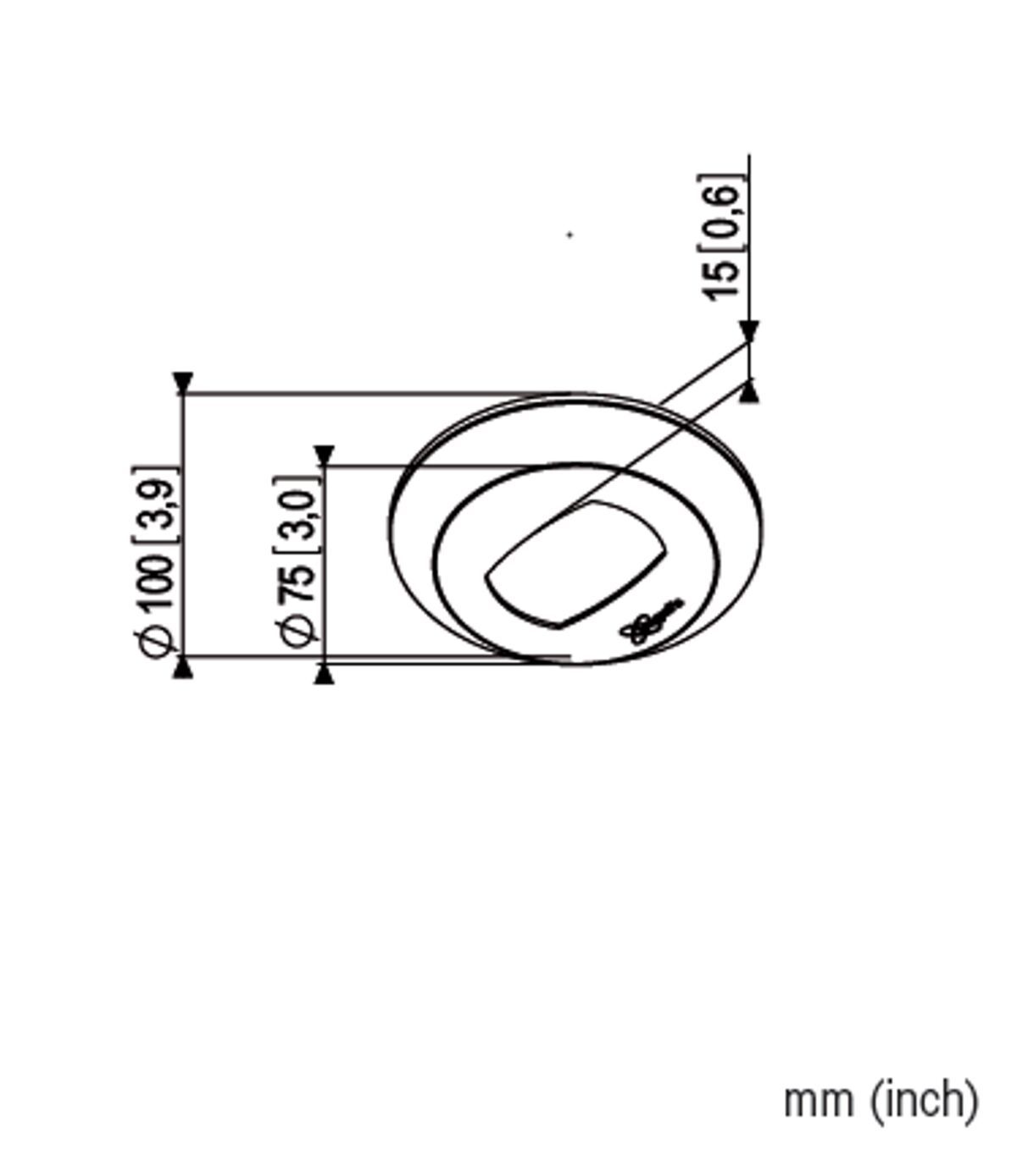 Vogel's PFA 9106 Ceiling Cover for PUC 21xx / PUC 23xx (white) - Dimensions