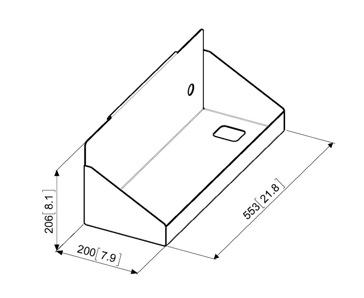 Vogel's PFA 9118 PC houder voor PFTE 7112 - Dimensions