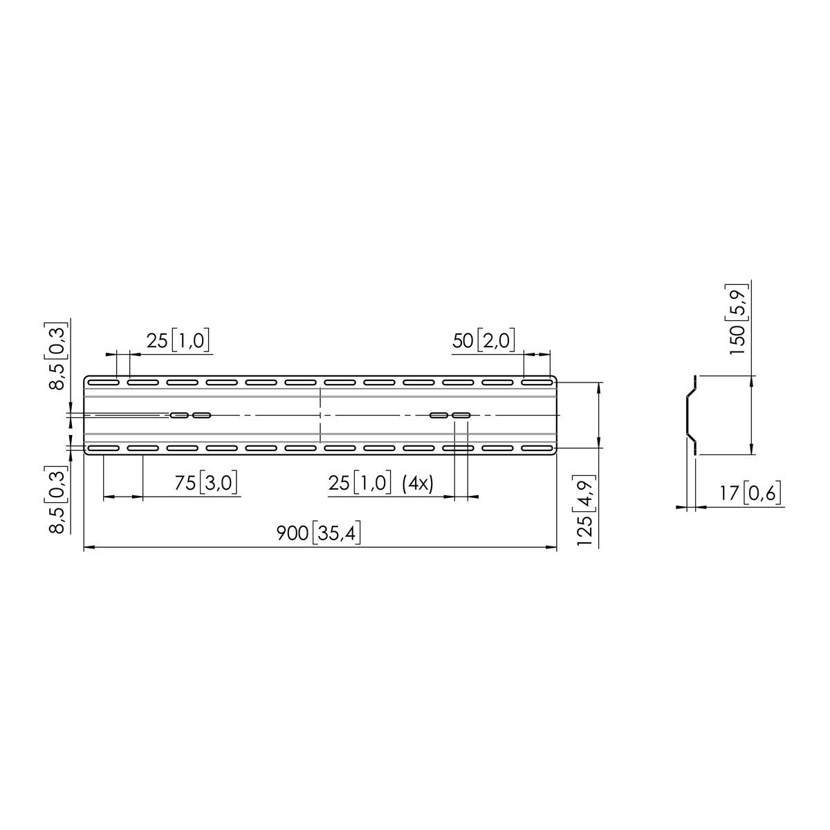Vogel's RISE A112 Ständerwandadapter RISE 200x Dimensions