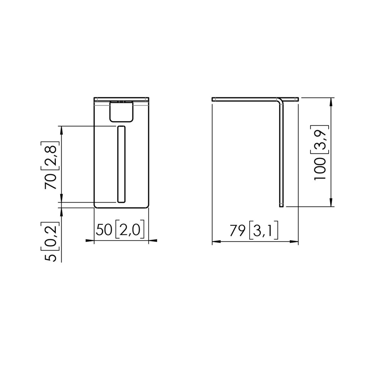 Vogel's RISE A121 Sound Bar Mount Dimensions