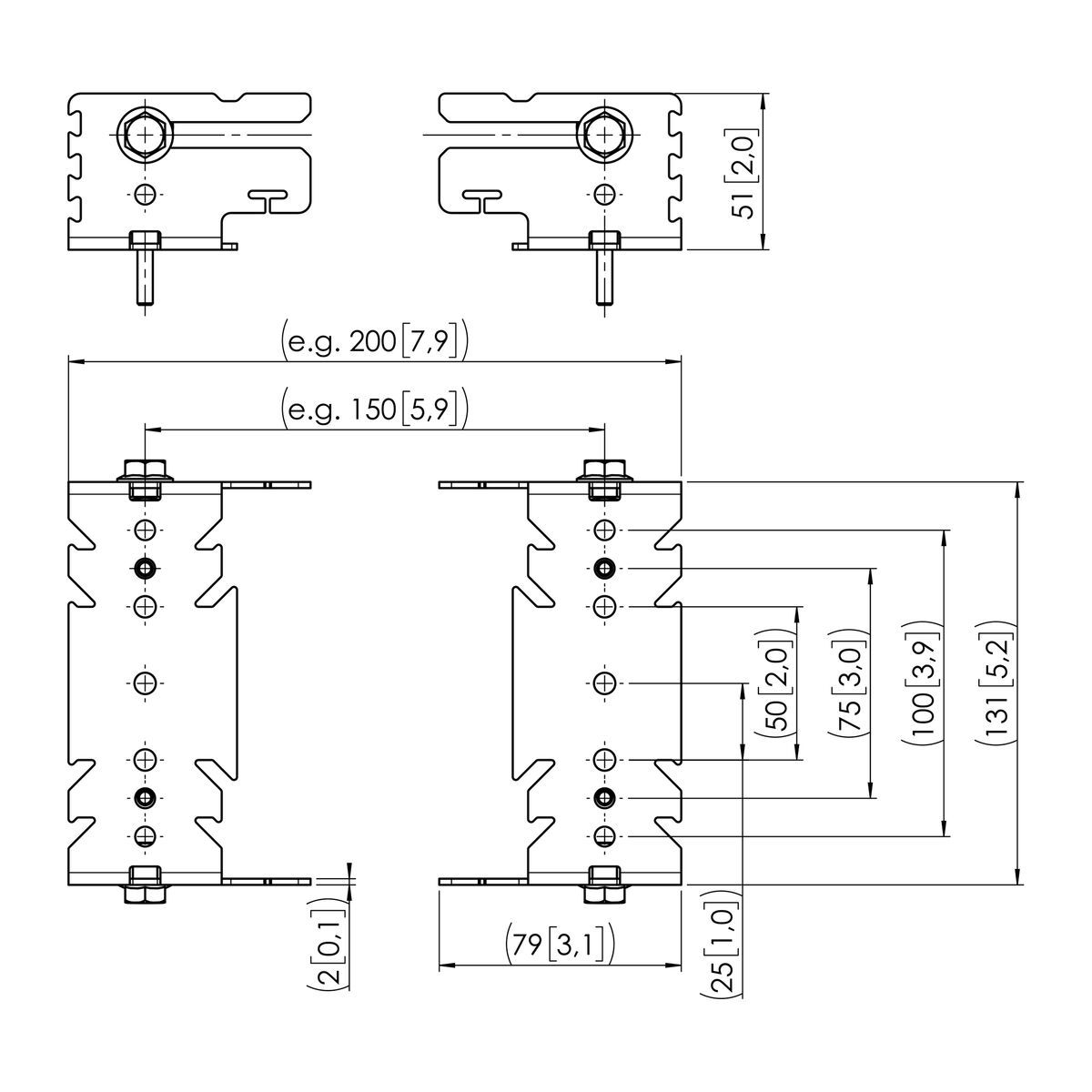 Vogel's RISE A122 Halterung für kleine Peripheriegeräte Dimensions
