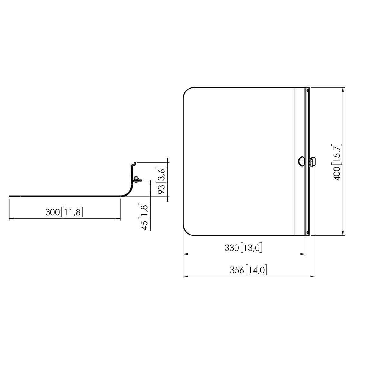 Vogel's RISE A131 Supporto per computer portatili Dimensions