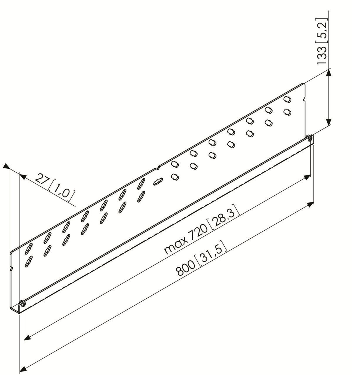 Vogel's PFW 5808 Display-Adapterbar - Dimensions
