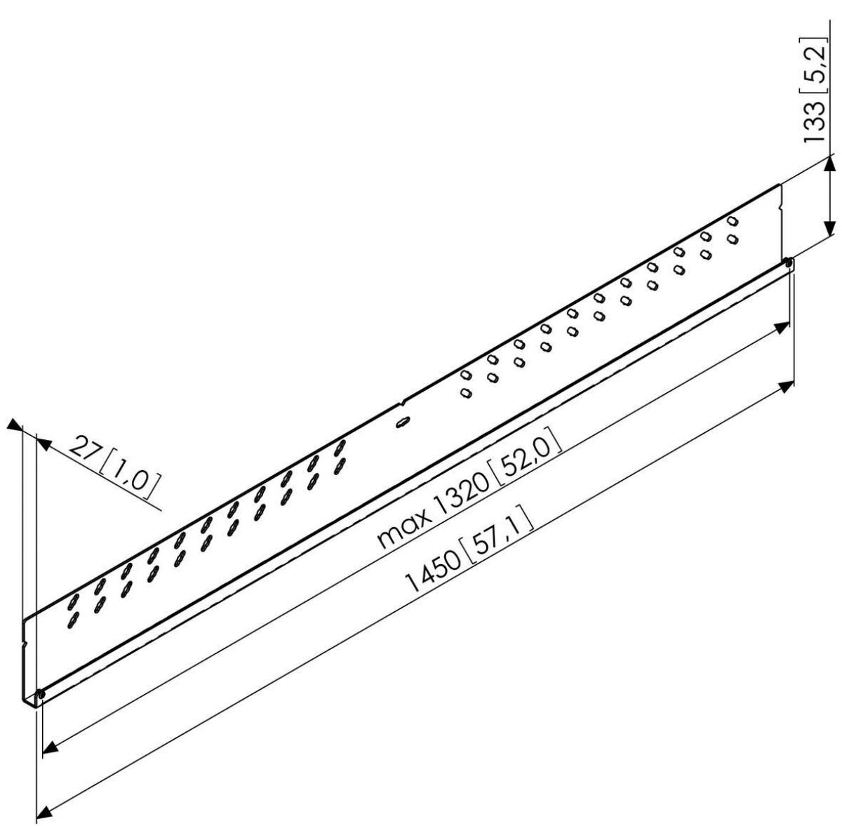 Vogel's PFW 5814 Display-Adapterbar - Dimensions
