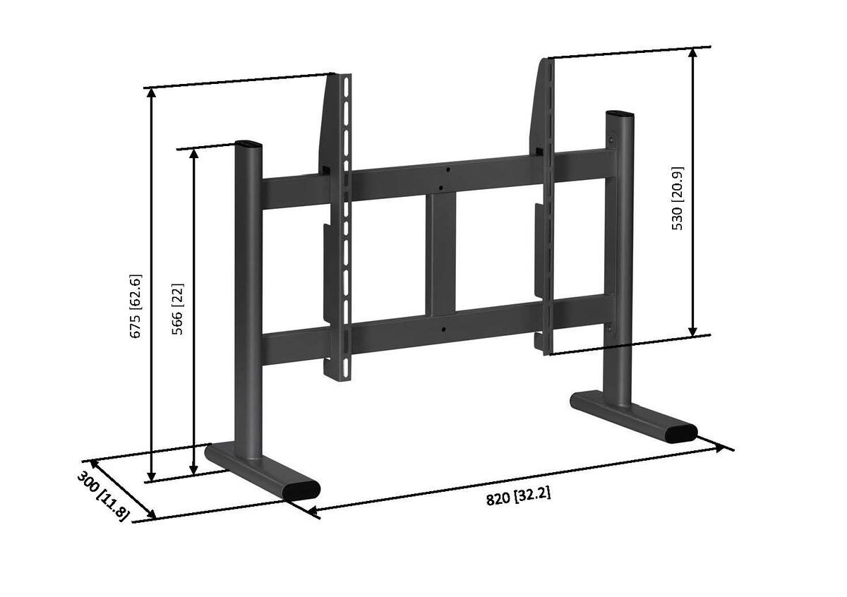 Vogel's PB 050 Display-Tischständer - Dimensions