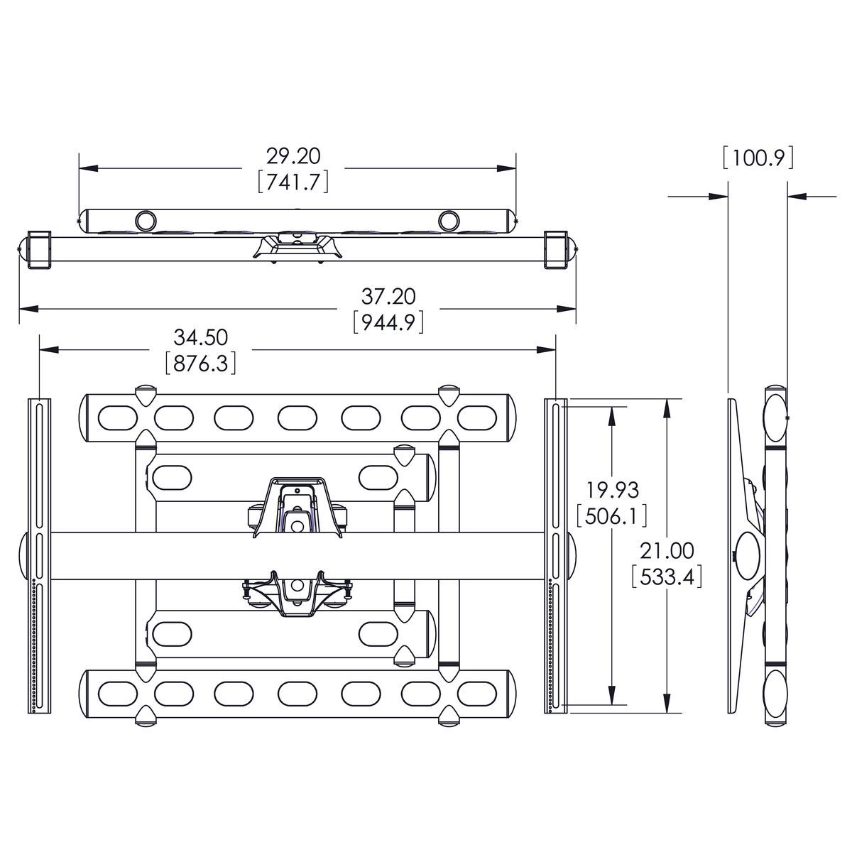 Vogel's PFW 6852 Bildschirm Wandhalterung Dimensions