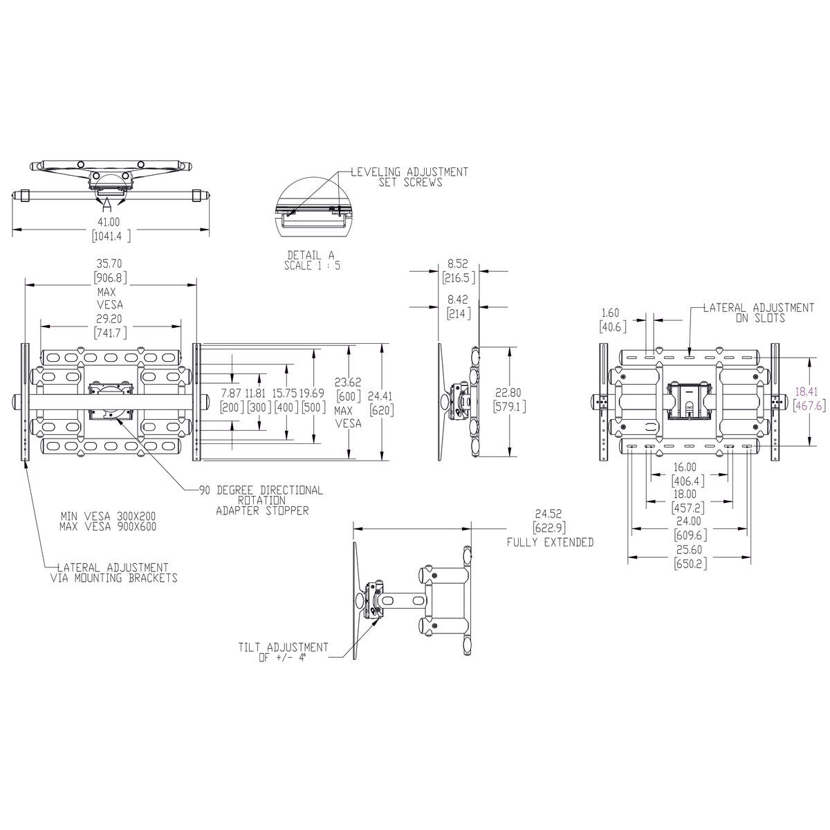 Vogel's PFW 6855 Display Wall Mount - Detail