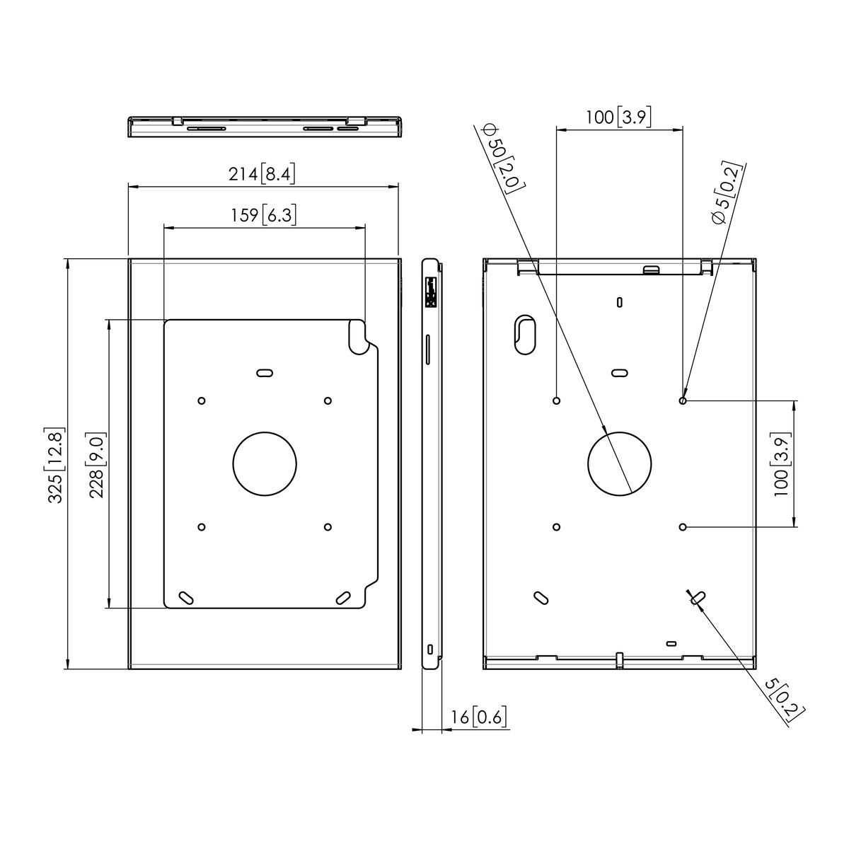 Vogel's PTS 1250 TabLock pour iPad (2022) - Dimensions