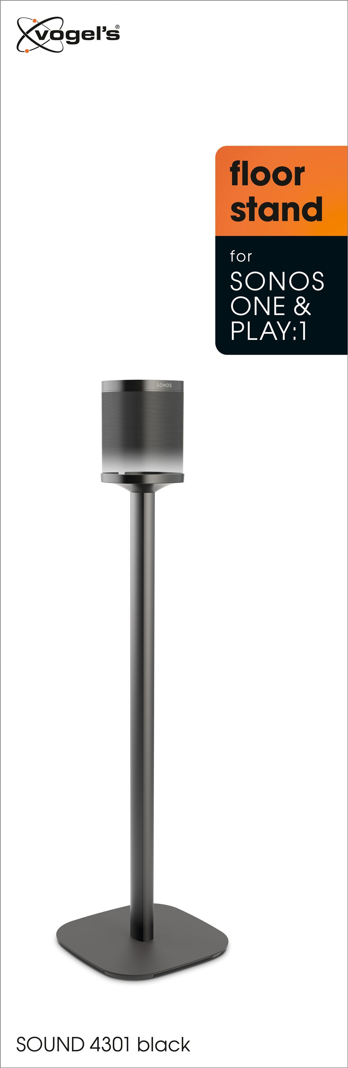 Vogel's SOUND 4301 Lautsprecher Standfuß für SONOS ONE (SL) & PLAY:1 (Schwarz) - Packaging front