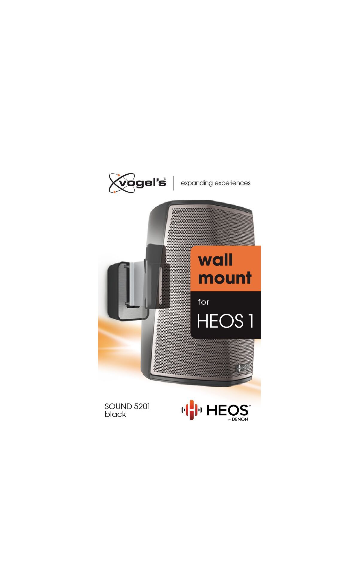 Vogel's SOUND 5201 Lautsprecher Wandhalterung für Denon HEOS 1 (Schwarz) - Packaging front
