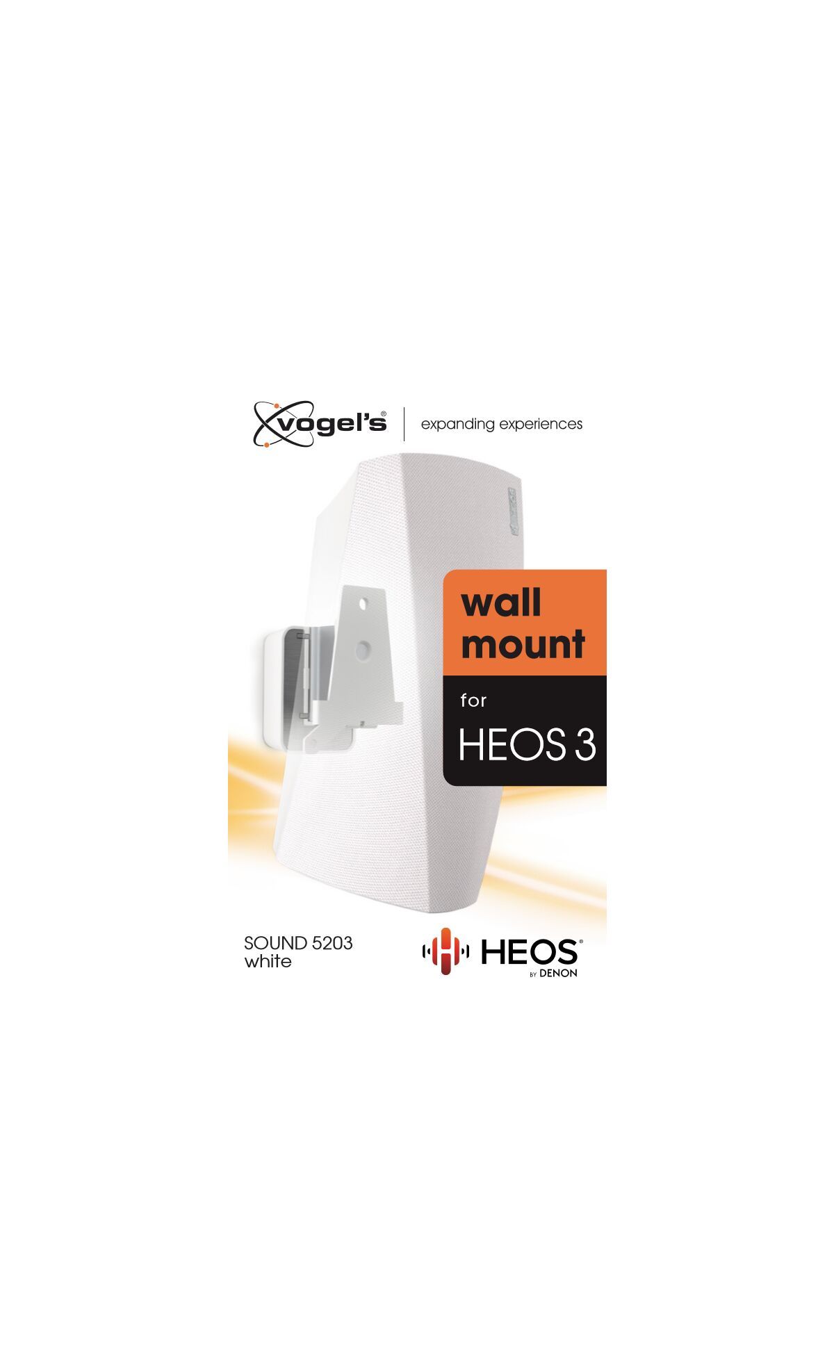 Vogel's SOUND 5203 Speaker Wall Mount for Denon HEOS 3 (white) - Packaging front