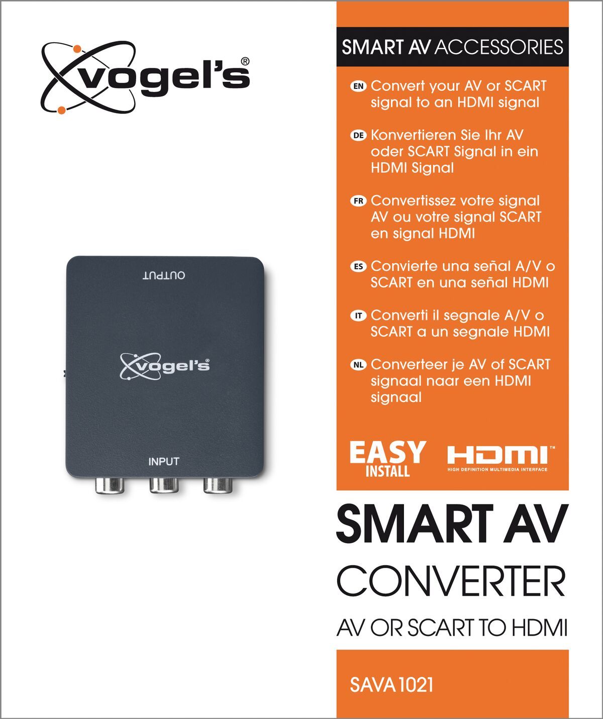 Vogel's SAVA 1021 Smart AV converter AV naar HDMI - Packaging front