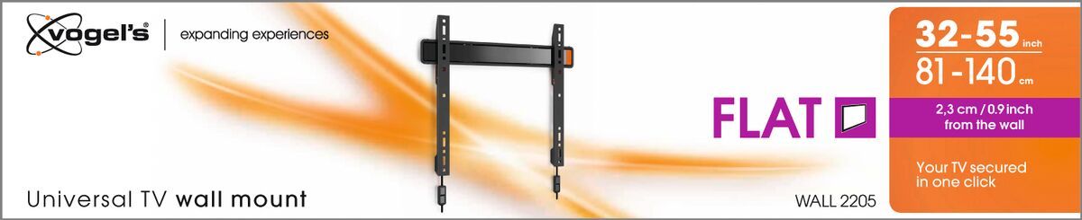 Vogel's WALL 2205 Fixed TV Wall Mount - Suitable for 32 up to 55 inch TVs up to Packaging front