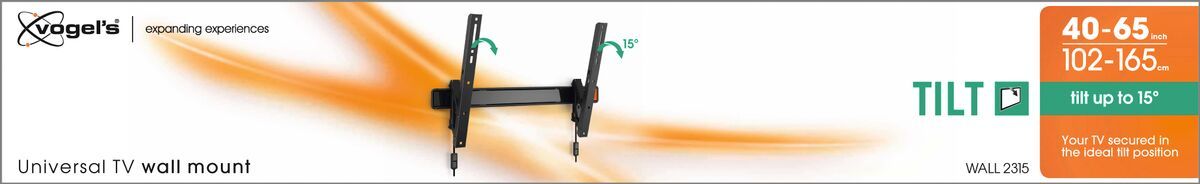 Vogel's WALL 2315 Tilting TV Wall Mount - Suitable for 40 up to 65 inch TVs up to Tilt up to 15° - Packaging front