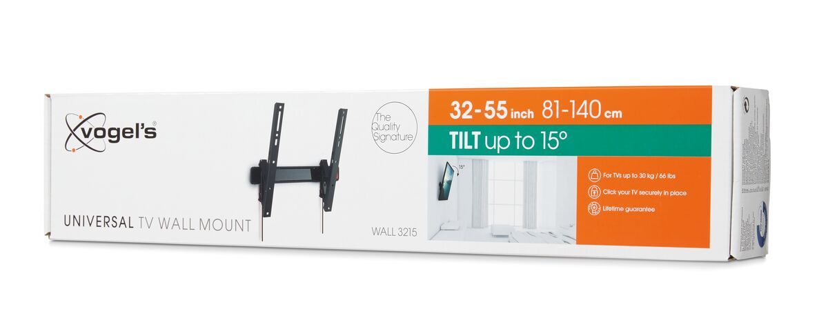 Vogel's WALL 3215 Tilting TV Wall Mount - Suitable for 32 up to 55 inch TVs up to Tilt up to 15° - Pack shot 3D