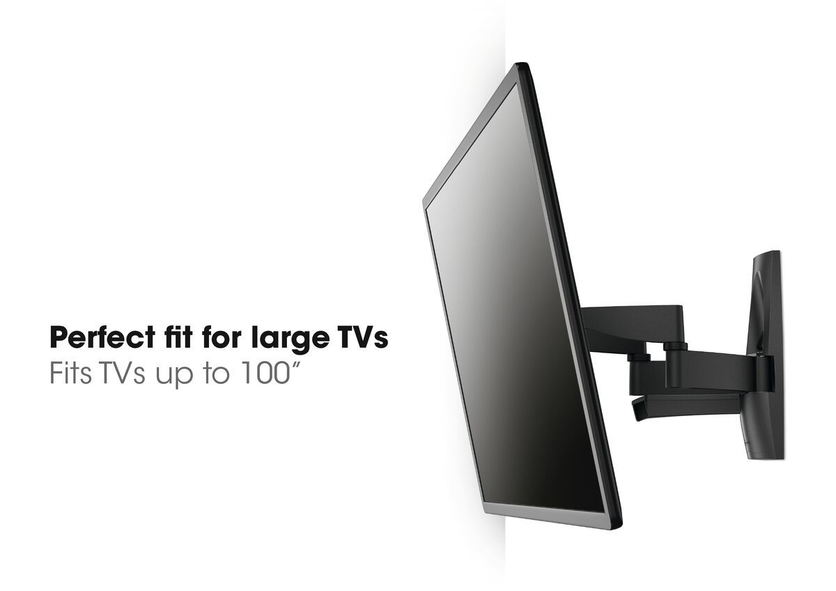 Vogel's WALL 3450 Full-Motion TV Wall Mount - Suitable for 55 up to 100 inch TVs - Forward and turning motion (up to 120°) - Tilt up to 15° - USP