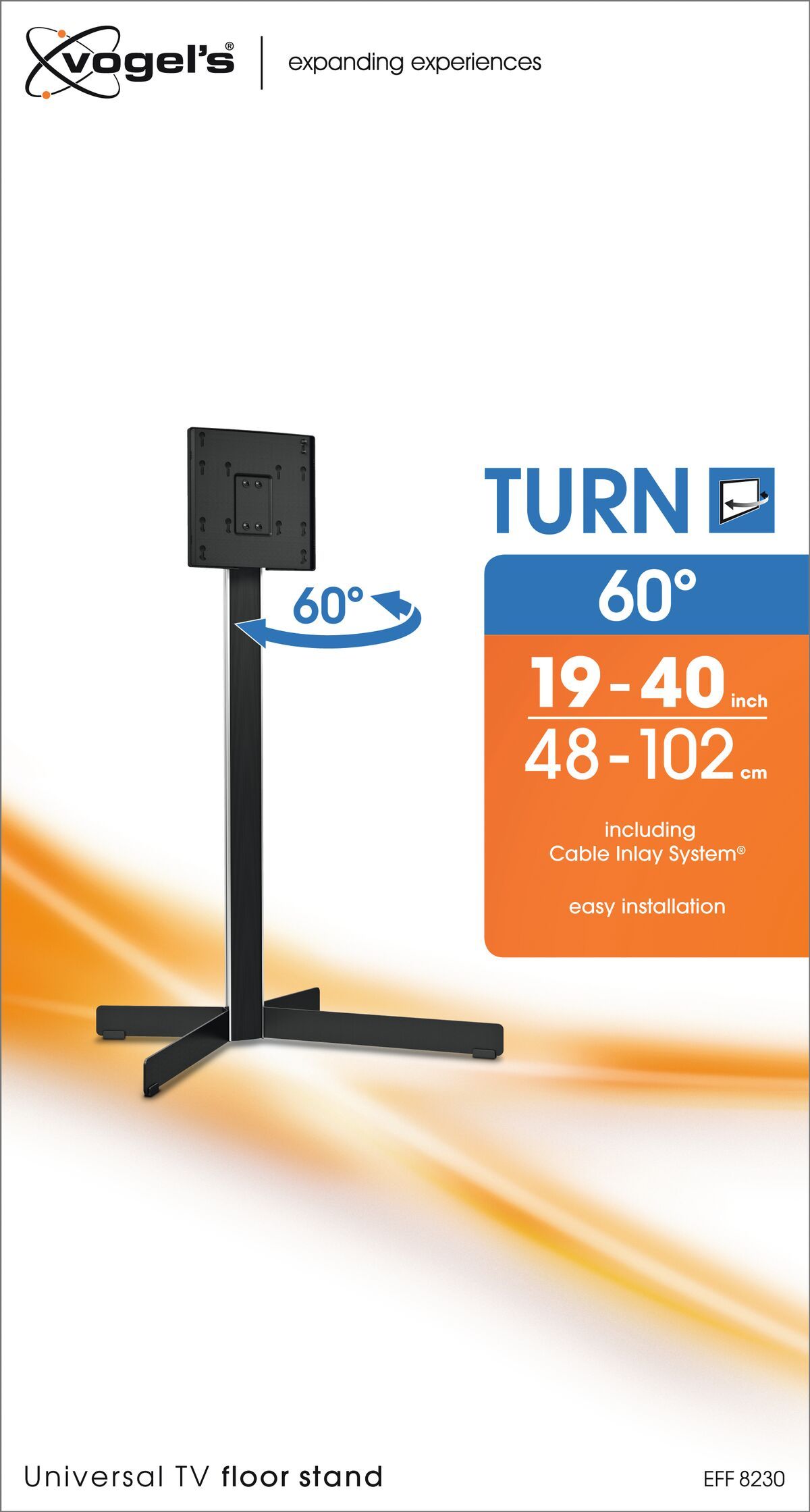 Vogel's EFF 8230 TV Floor Stand - Suitable for 19 up to 40 inch TVs up to 30 kg - Packaging front