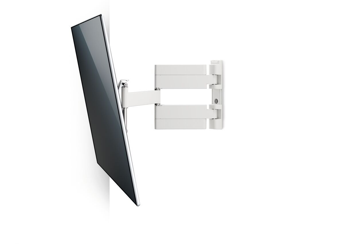 Vogel's THIN 445 ExtraThin Schwenkbare TV-Wandhalterung (Weiß) - Geeignet für Fernseher von 26 bis 55 Zoll - Voll beweglich (bis zu 180°) - Bis zu 20° neigbar - White wall