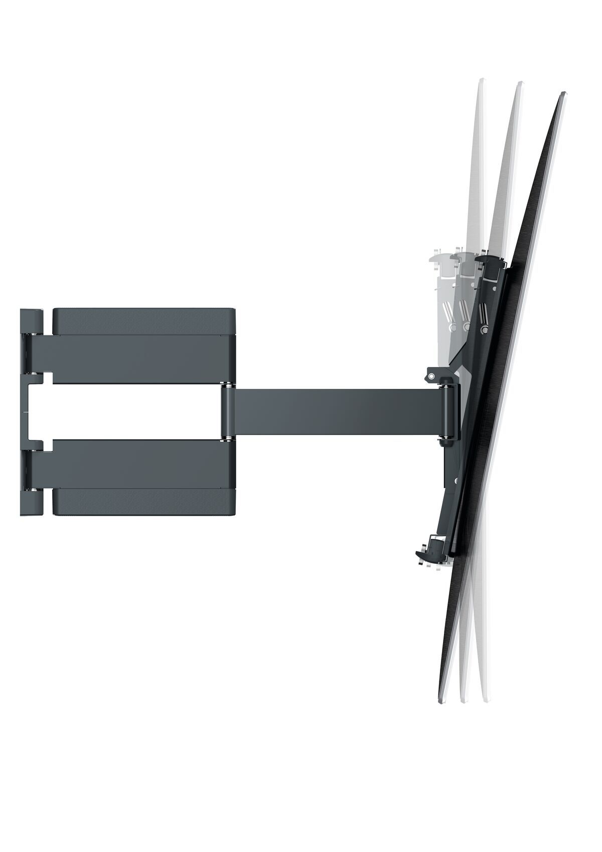 Vogel's THIN 550 ExtraThin Full-Motion TV Wall Mount - Suitable for 40 up to 100 inch TVs - Forward and turning motion (up to 120°) - Tilt up to 20° - Side view