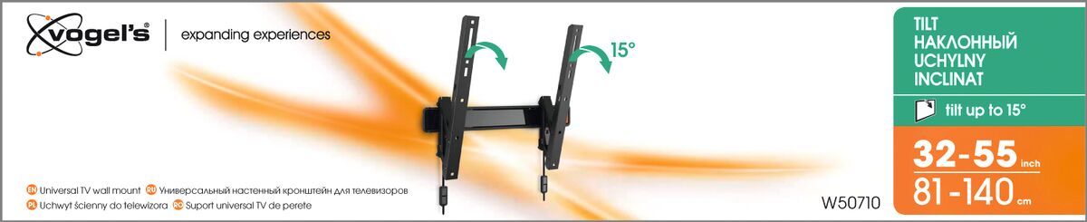 Vogel's W50710 Tilting TV Wall Mount - Suitable for 32 up to 55 inch TVs up to Packaging front
