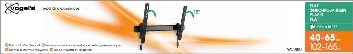 Vogel's W50810 Tilting TV Wall Mount - Suitable for 40 up to 65 inch TVs up to Tilt up to 15° - Packaging front