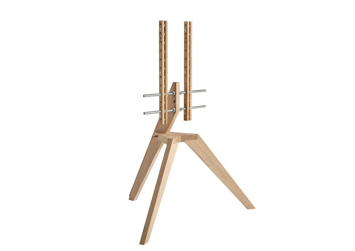 Vogel's NEXT OP1 TV Floor Stand - Suitable for 46 up to 70 inch TVs up to 40 kg - Scandinavian design from Denmark, made from Light oak - Product