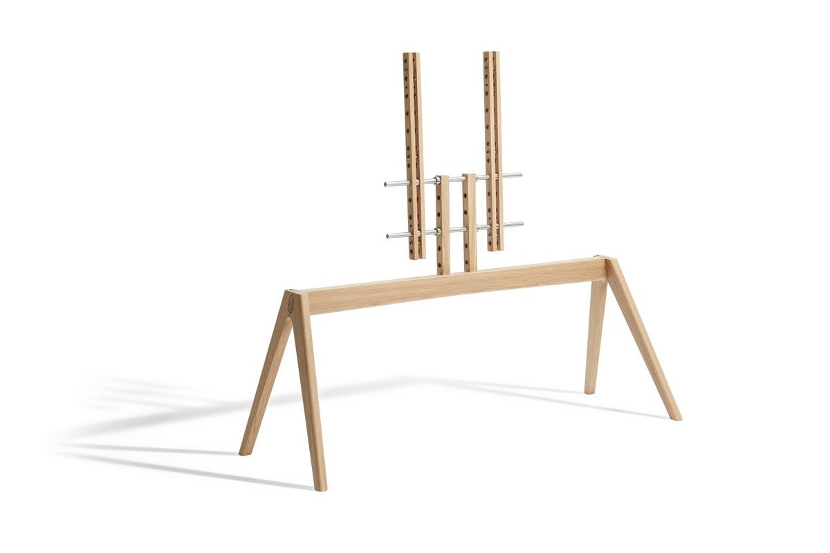 Vogel's NEXT OP2 TV Floor Stand - Suitable for 50 up to 77 inch TVs up to 50 kg - Scandinavian design from Denmark, made from Light oak - Product