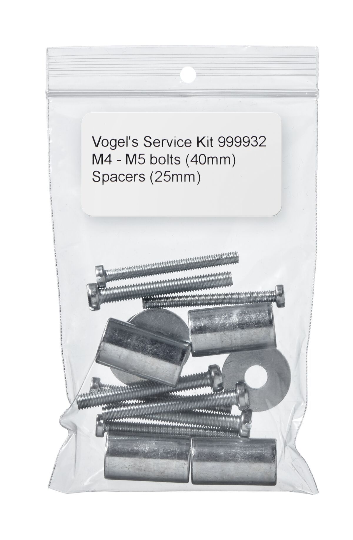Vogel's Service Kit - Afstandsbussen (25 mm),  M4-M5 schroeven (40 mm) - Product