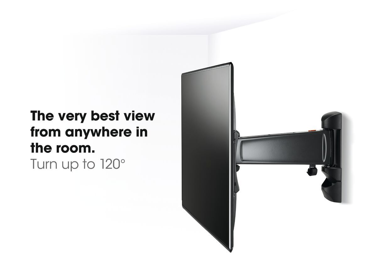 Vogel's BASE 25 M Schwenkbare TV-Wandhalterung - Geeignet für Fernseher von 32 bis 55 Zoll - Beweglich (bis zu 120°) - USP