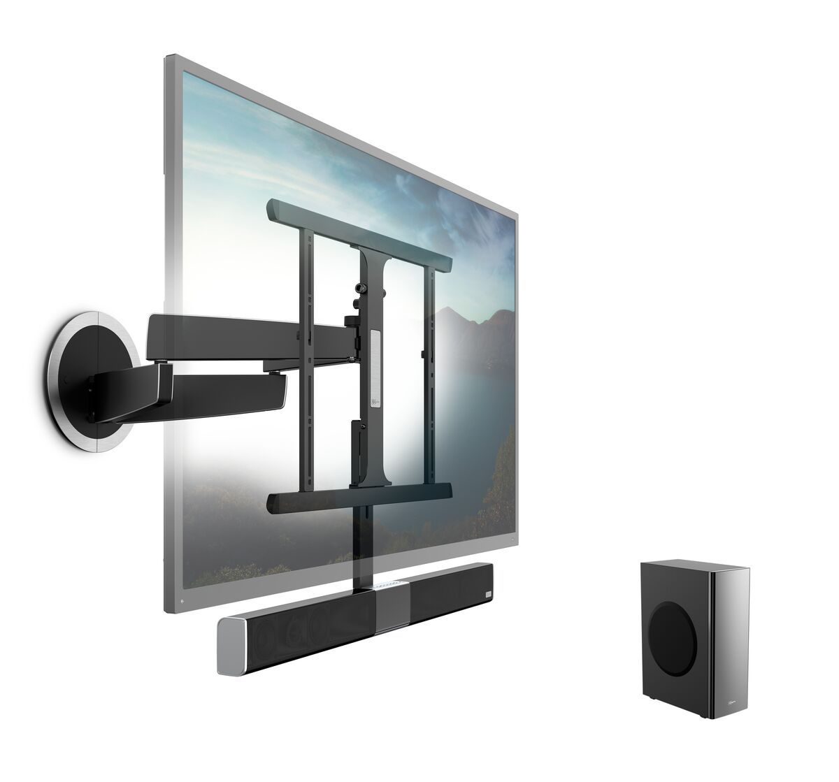 Vogel's MotionSoundMount (NEXT 8375) Elektrisch schwenkbare TV-Wandhalterung mit integriertem Sound 40 65 Beweglich (bis zu 120°) Product