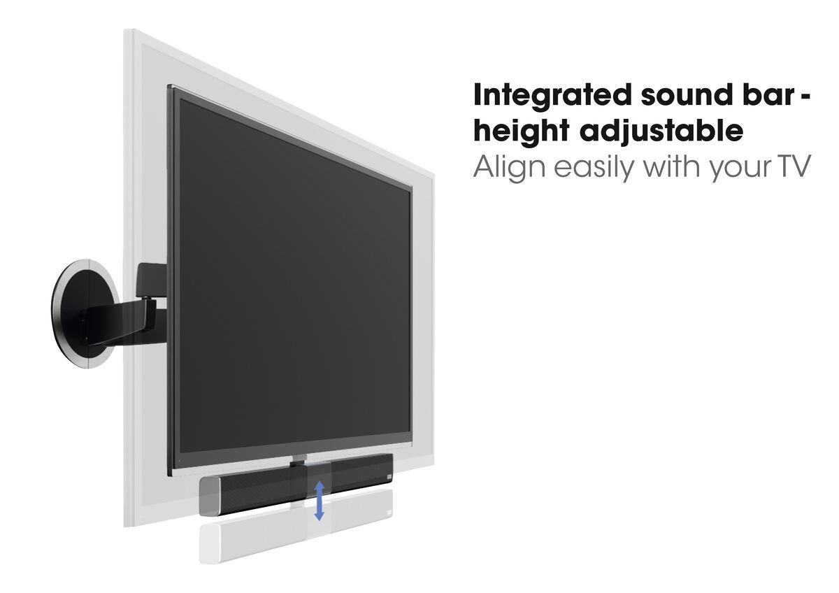 Vogel's SoundMount (NEXT 8365) Support TV Orientable avec Son intégré 40 65 Rotation (jusqu'à 120°) USP