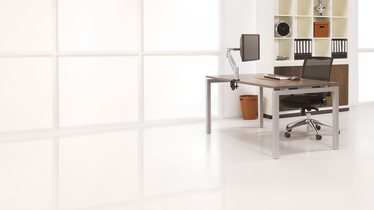 Vogel's PFD 8541 Supporto dinamico per schermi argento - Per monitor fino a 5.7 kg - Ideale per il gaming e per l'ufficio (a casa) - Ambiance