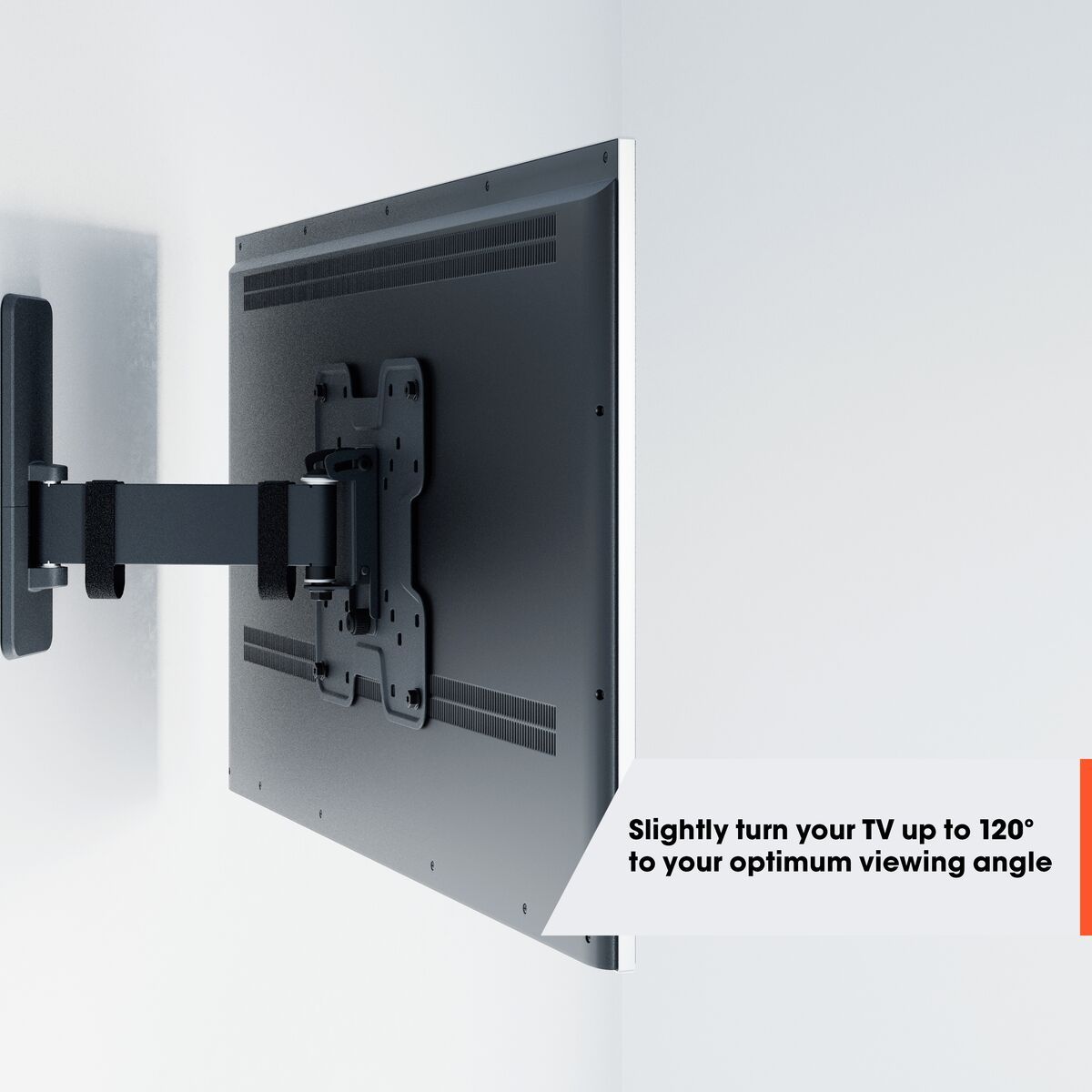 Vogel's TVM 1425 Support TV Orientable - Convient aux téléviseurs de 32 à 65 pouces - Rotation (jusqu'à 120°) orientable - Inclinaison jusqu'à 15° - USP