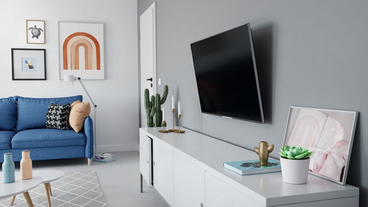 Vogel's TVM 1615 Neigbare TV-Wandhalterung - Geeignet für Fernseher von 40 bis 77 Zoll - Bis zu 15° neigbar - Ambiance