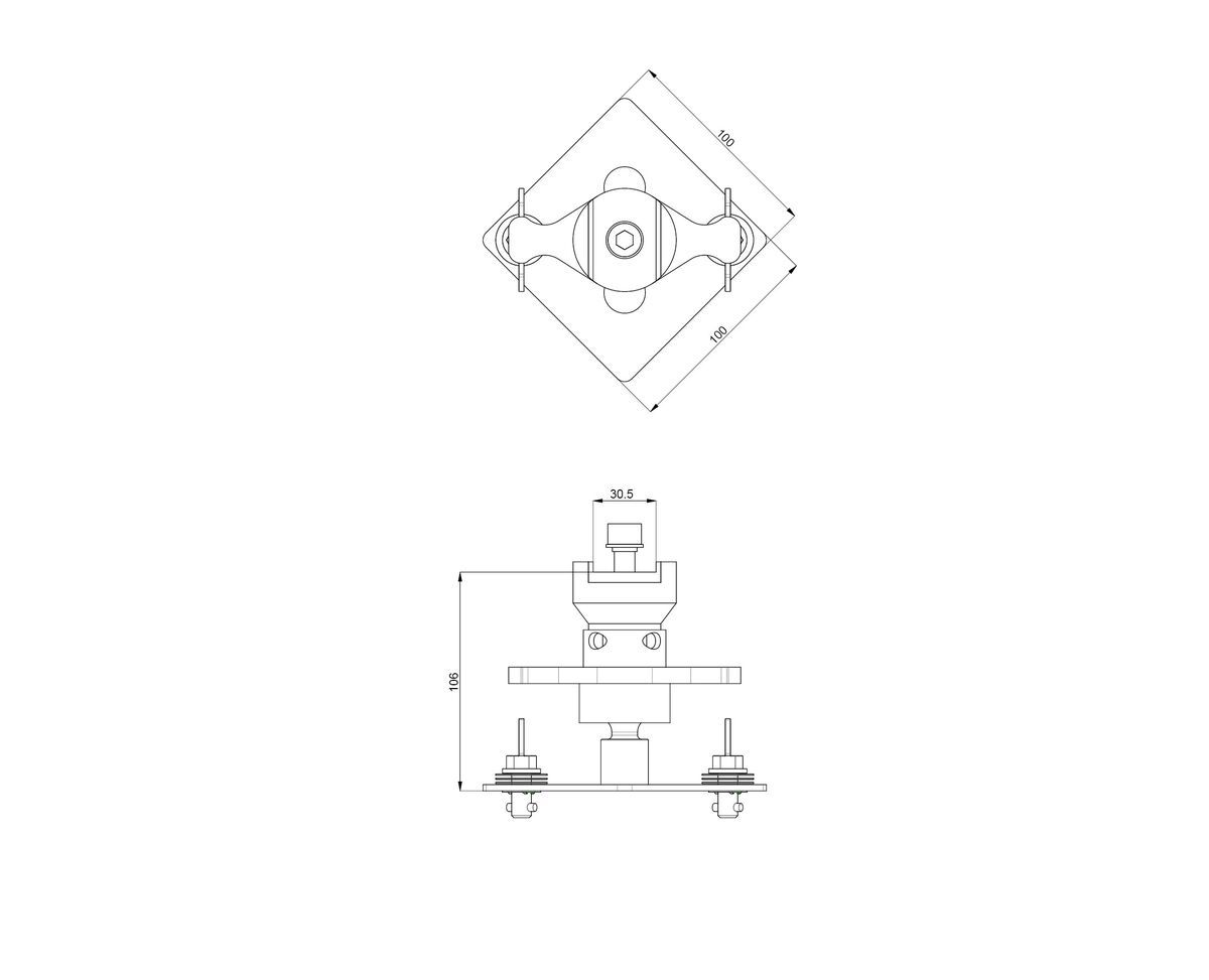 Vogel's S002.1641 Rental Set 1, 11 cm Dimensions