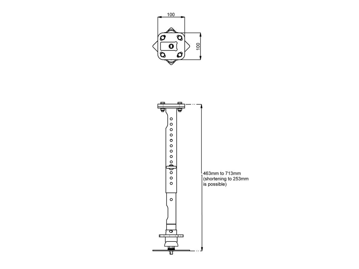 Vogel's S002.1660 Rental Set 2, 45-70 cm Dimensions