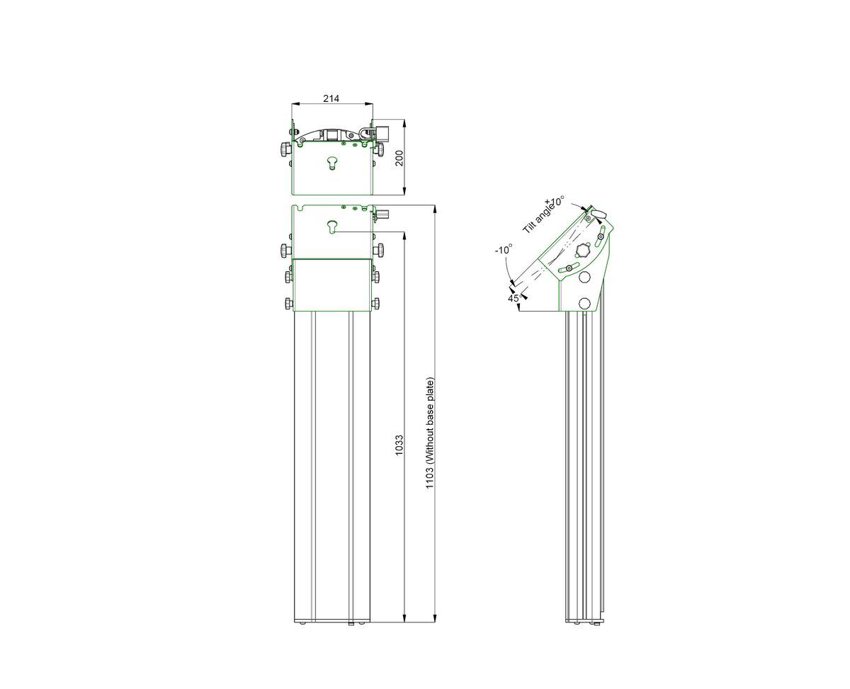 Vogel's S063.0595 Supporto per schermi per palcoscenico, 950 mm Dimensions